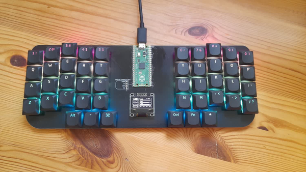 Photo of finished keyboard