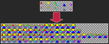 Hex Maker converting a spritesheet of 12 images into a spritesheet of 64 images